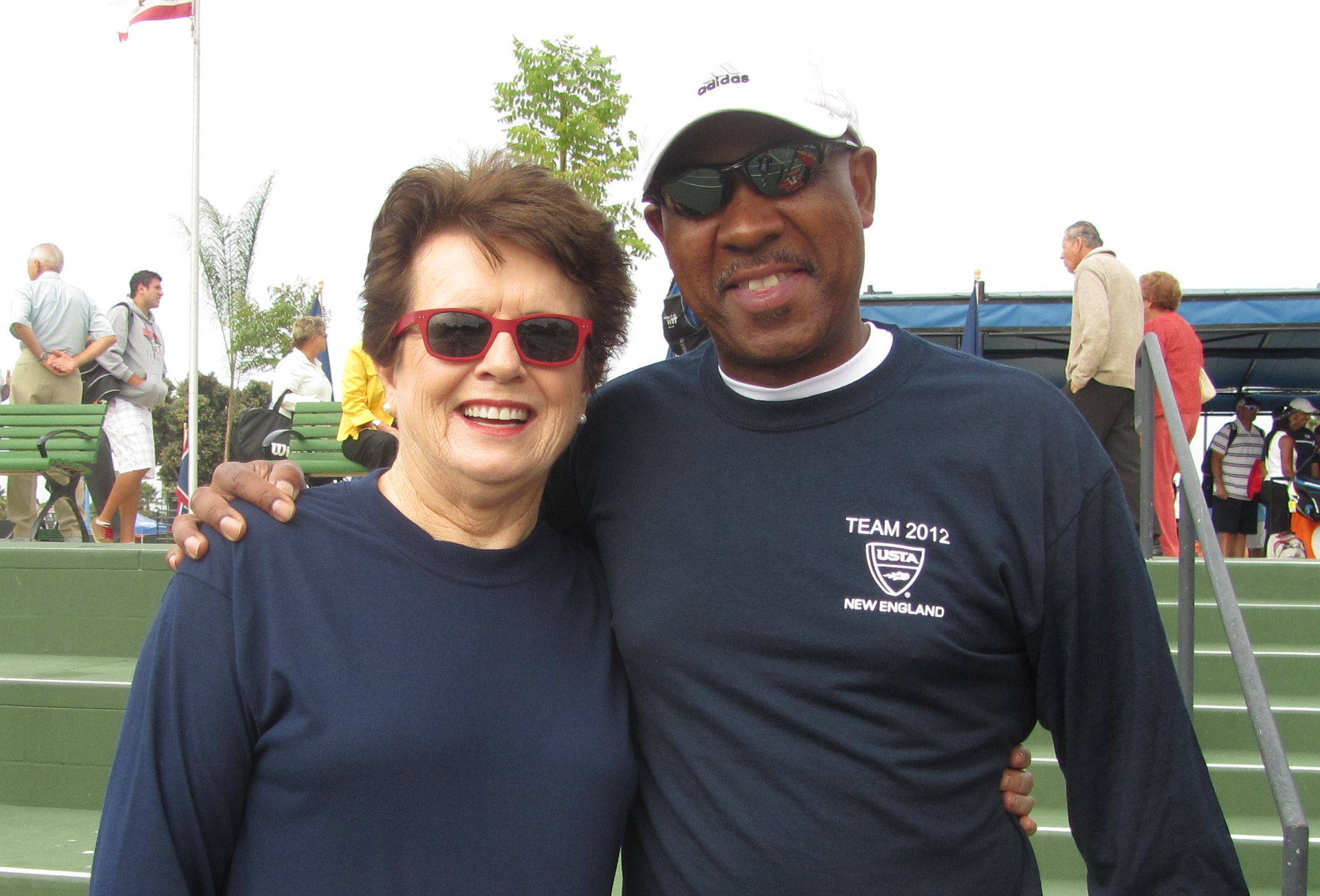 Andre with Billie Jean King at a USTA New England tennis event