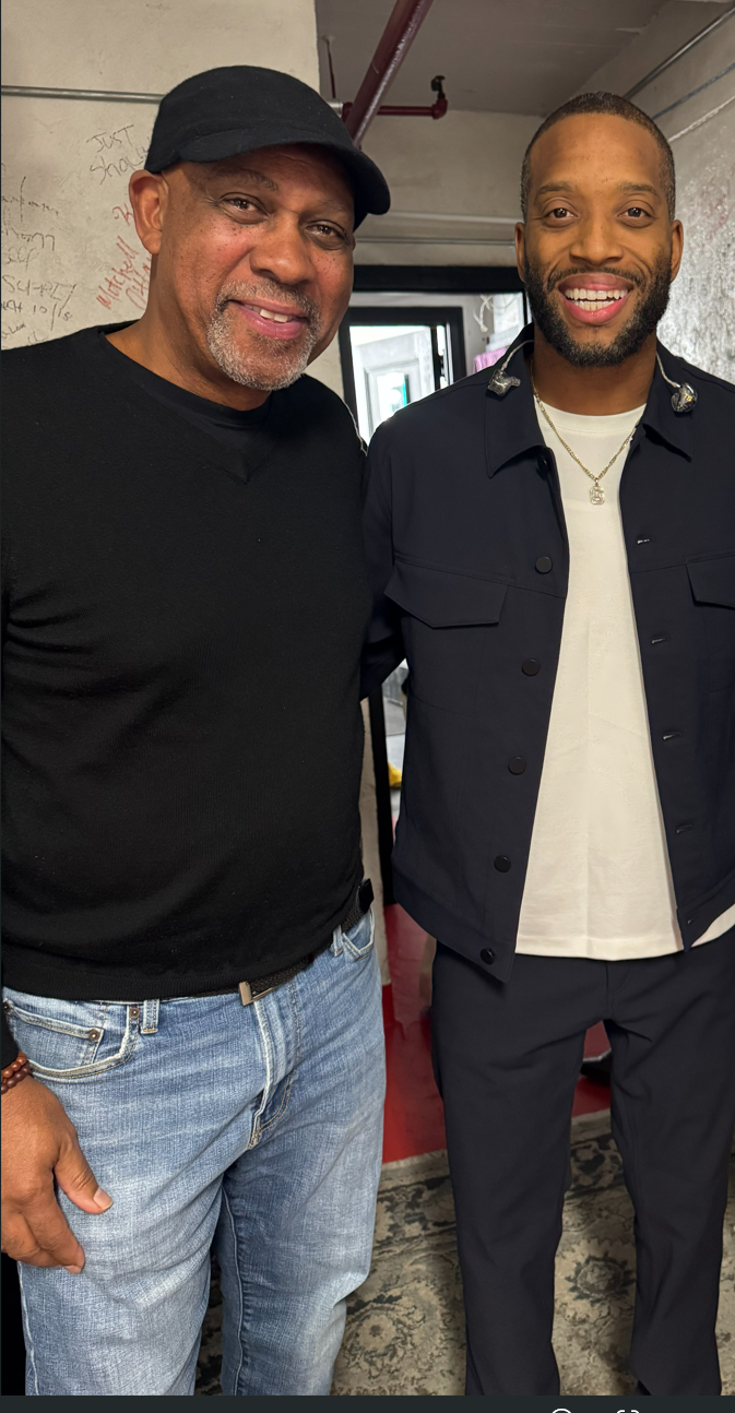 Andre backstage with Trombone Shorty